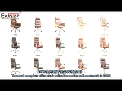 Çağdaş 360 döner siyah deri sandalye Ofis mobilyaları için