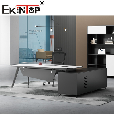 Ofis Mobilyaları Modern Stil Masa Konturlu Koltuk L Şekilli Yönetici Ofis Masası