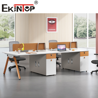 Personel 2-8 Kişilik Çelik Çerçeve İçin Beyaz Masa Üstü Ofis İş İstasyonu