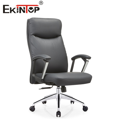 Office Black High Back Pu Leather Chair Height Adjustable Armrest