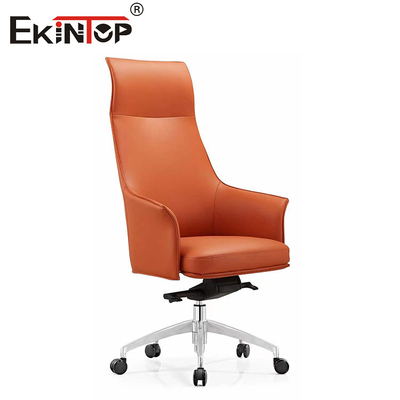 Adjustable Gas Lift Revolving Leather Chair With Adjustable Height Swivel And Armrests