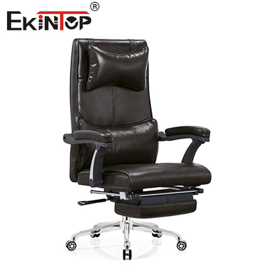 Multi Functional Leather Chair With Adjustable Headrest  Footrest Height