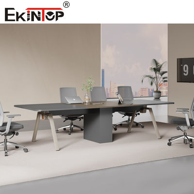 Ekintop Wooden Conference Room Office Furniture Desk Meeting Conference Table and Chairs