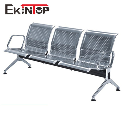 Krom Kolçaklı Havaalanı Bekleme Odası Sandalyeleri 4 Kişilik Resepsiyon İçin OEM