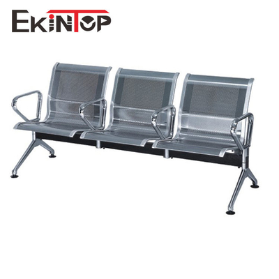 Krom Kolçaklı Havaalanı Bekleme Odası Sandalyeleri 4 Kişilik Resepsiyon İçin OEM
