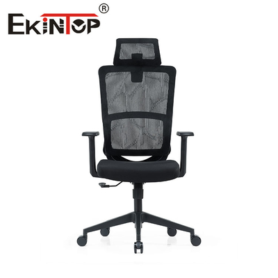 OEM ODM Yüksek Geri Ergonomik Sandalye, Sabit Kolçaklı Siyah Hasır Sandalye