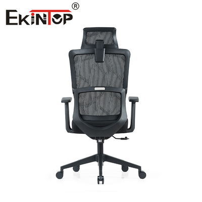 OEM ODM Yüksek Geri Ergonomik Sandalye, Sabit Kolçaklı Siyah Hasır Sandalye