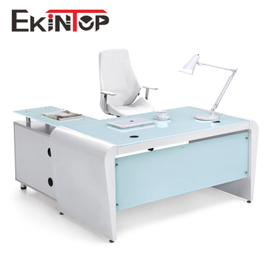 ofis işleri Bilgisayar OEM ODM için Executive Çağdaş Cam Ofis Masası