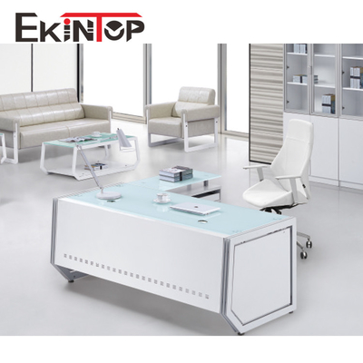 ofis işleri OEM İçin Dayanıklı Ekintop Modern Ofis Cam Masası