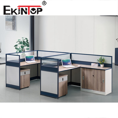 Ticari Modern 4 Kişilik Ofis İş İstasyonu Mobilyaları ISO9001 Sertifikalı