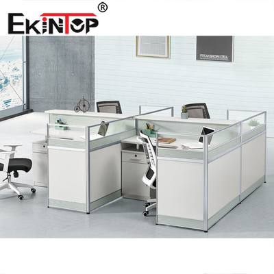 Ticari Modern 4 Kişilik Ofis İş İstasyonu Mobilyaları ISO9001 Sertifikalı