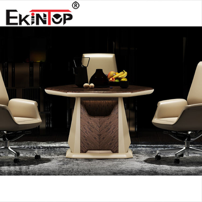 Panel Ahşap Ofis Toplantı Masası Ayarlanabilir Yuvarlak Toplantı Masası Çok Fonksiyonlu