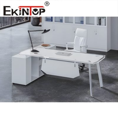 Modern Ofis Temperli Cam Masa Büyük Dikdörtgen Cam Masa SGS