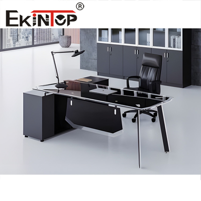 Modern Ofis Temperli Cam Masa Büyük Dikdörtgen Cam Masa SGS