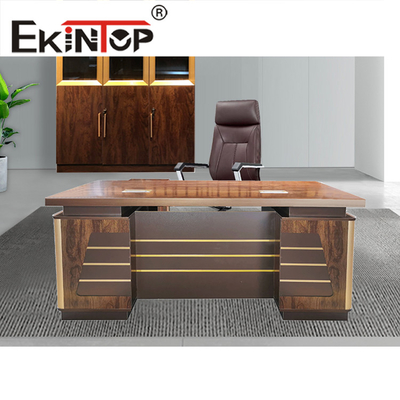 L Şekli Klasik Stil Yönetici Ofis Mobilyaları Modern Yönetici Masası Takımları
