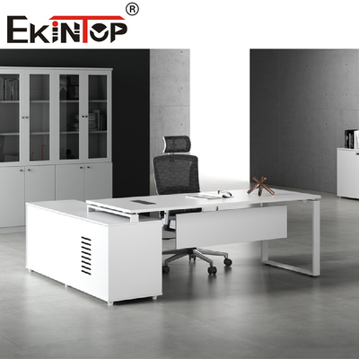 Modern Ahşap Üst Yönetici Ofis Mobilyaları Uzatılabilir Bilgisayar Ofis Masası