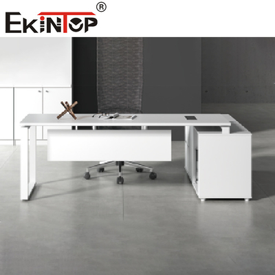 Modern Ahşap Üst Yönetici Ofis Mobilyaları Uzatılabilir Bilgisayar Ofis Masası