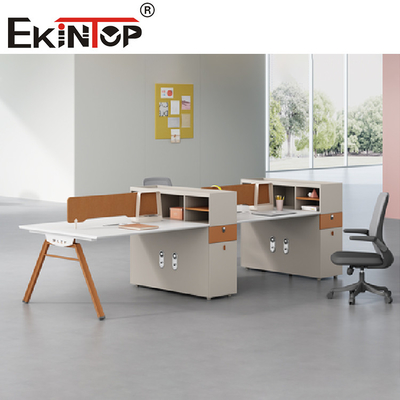Personel 2-8 Kişilik Çelik Çerçeve İçin Beyaz Masa Üstü Ofis İş İstasyonu