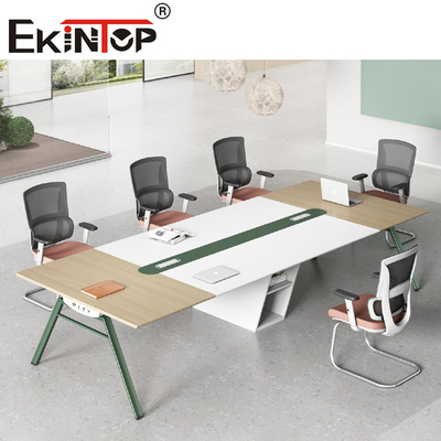 Ofis Mobilyaları İçin Dönen Özel Ahşap Çelik Konferans Masası