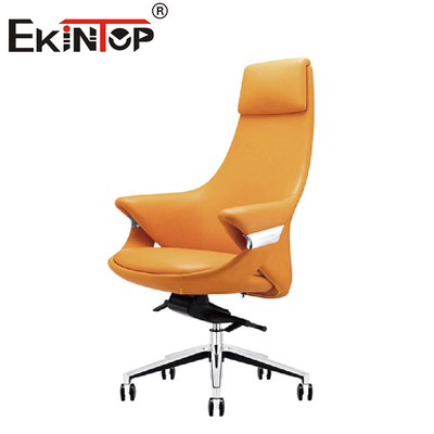 Ergonomik Yönetici Sarı Deri Sandalye Kapalı Şezlong
