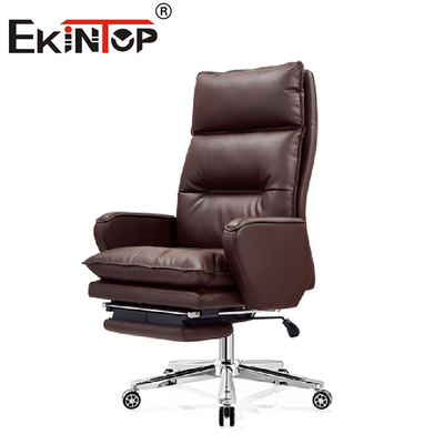 Ergonomik Yönetici Sarı Deri Sandalye Kapalı Şezlong