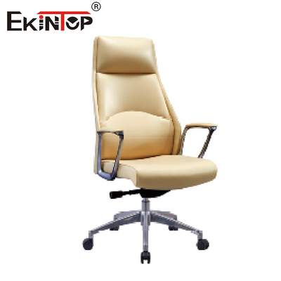 Ergonomik Mavi Deri Yönetici Ofis Koltuğu Yükseklik Ayarlayıcı