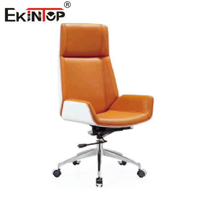 Modern Karamel Deri Sandalye Yönetici Modern Ofis Mobilyaları
