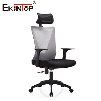 Gri Döner Ergonomik Hasır Ofis Koltuğu Yüksekliği Ayarlanabilir