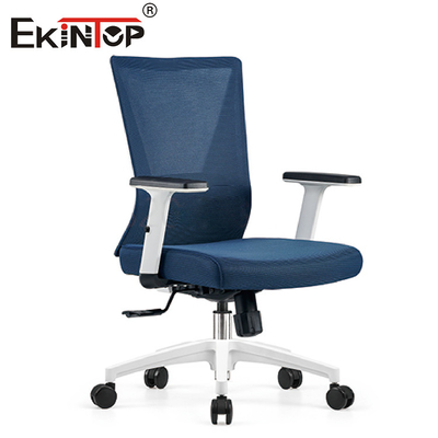 Ayarlanabilir Kollu Mavi Ergonomik Hasır Ofis Masası Koltuğu