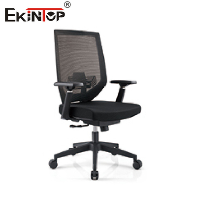 Tekerlekli Masa İçin Siyah Gri Yüksek Geri Mesh Ofis Koltuğu