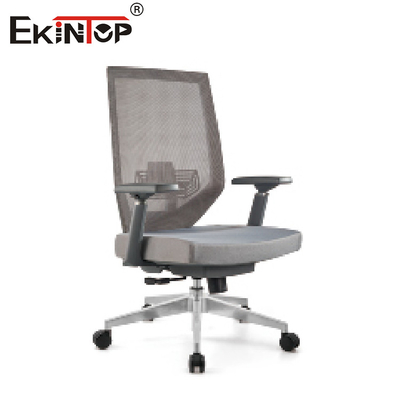 Tekerlekli Masa İçin Siyah Gri Yüksek Geri Mesh Ofis Koltuğu