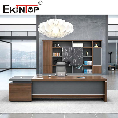 Ticari İçin Gri Renk Morden Ofis Mobilyaları Bilgisayar Masası