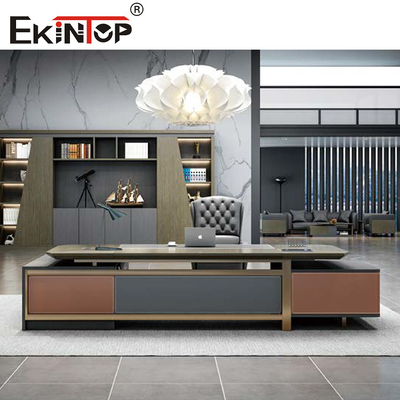 Ev İşleri İçin Wood Morden L Şekilli Yönetici Ofis Masası Mobilyaları