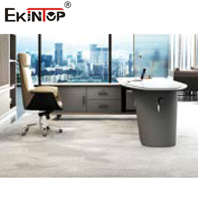 Büyük Depolama Alanına Sahip Modern L Şekilli Yönetici Ev Ofis Masası