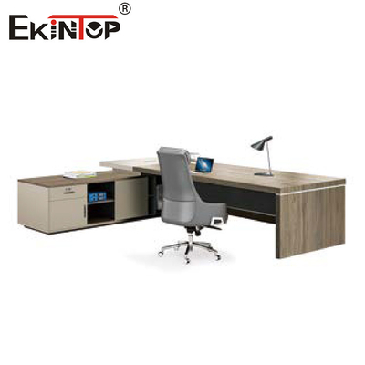 Ofis Ev İçin Çekmeceli Açık Kahverengi Uzatılabilir Bilgisayar Masası