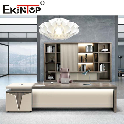 Ofis Ev İçin Çekmeceli Açık Kahverengi Uzatılabilir Bilgisayar Masası