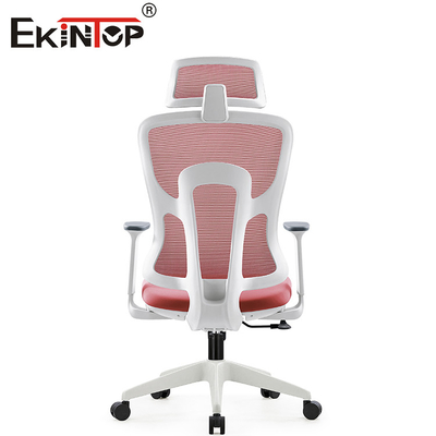 Ev Ofis Mobilyaları İçin Arkalıklı Kırmızı Ergonomik Mesh Bilgisayar Koltuğu