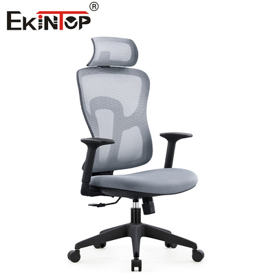 Konfor ve Destek İçin Arkalıklı Gri Ergonomik Ofis Fileli Sandalye