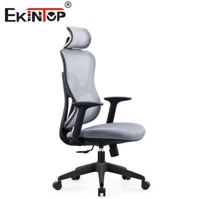 Konfor ve Destek İçin Arkalıklı Gri Ergonomik Ofis Fileli Sandalye