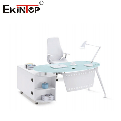 Öğrenci Çalışma Tempered Ofis Cam Masaları Kalınlaştırılmış Sert Yuvarlak Köşeler
