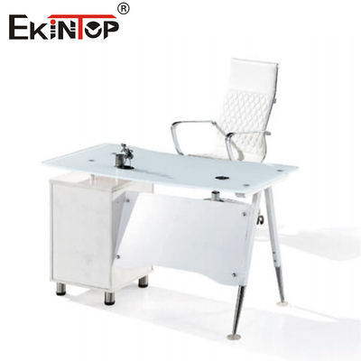 Metal Ayak Cam Bilgisayar Masası Yürütme Cam Masası Standart Özel