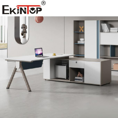 Lüks Uzatılabilir L Şekli Ofis Masası Yönetici Yönetici Masası özelleştirilmiş Boyut