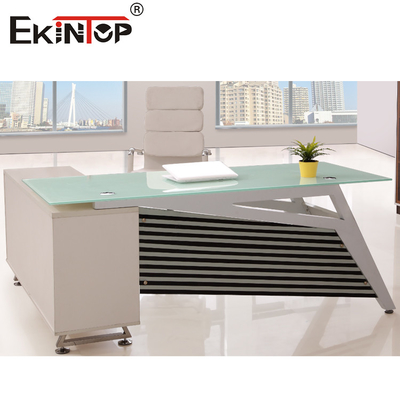 OEM Çağdaş Cam Ofis Masası Modern Zekilikle Çalışma Alanınızı Yeniden Tanımlayın
