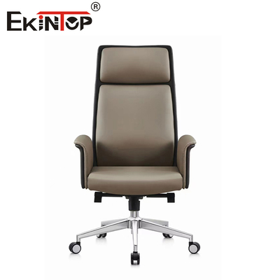 Çağdaş Dayanıklılık Güçlü Deri Ofis Sandalyesi 350 mm Alüminyum taban