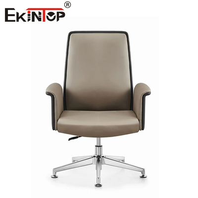 Çağdaş Dayanıklılık Güçlü Deri Ofis Sandalyesi 350 mm Alüminyum taban