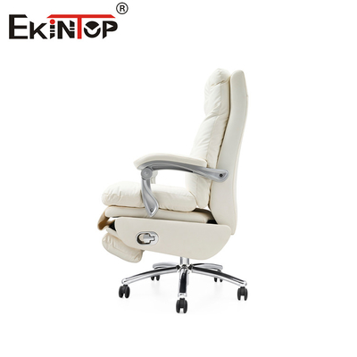 Modern Beyaz Deri Çok Fonksiyonel Ofis Sandalyesi