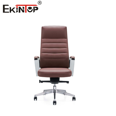 ODM Modern Deri Kol Sandalyeleri Metal Chrome Temelli
