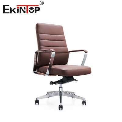 ODM Modern Deri Kol Sandalyeleri Metal Chrome Temelli