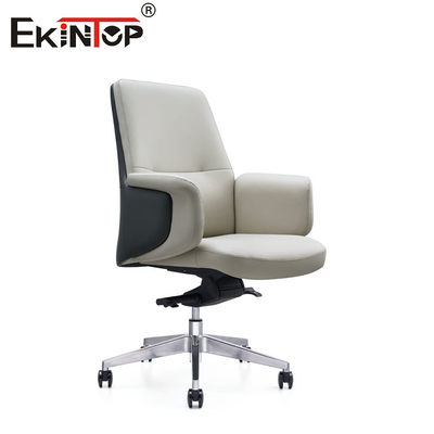Minimalist Çağdaş Stilde Şık ve Ergonomik Beyaz Deri Sandalye