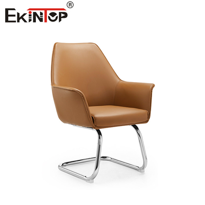 Bel desteği ile ergonomik deri sandalye PU yastıklı koltuk tabanı